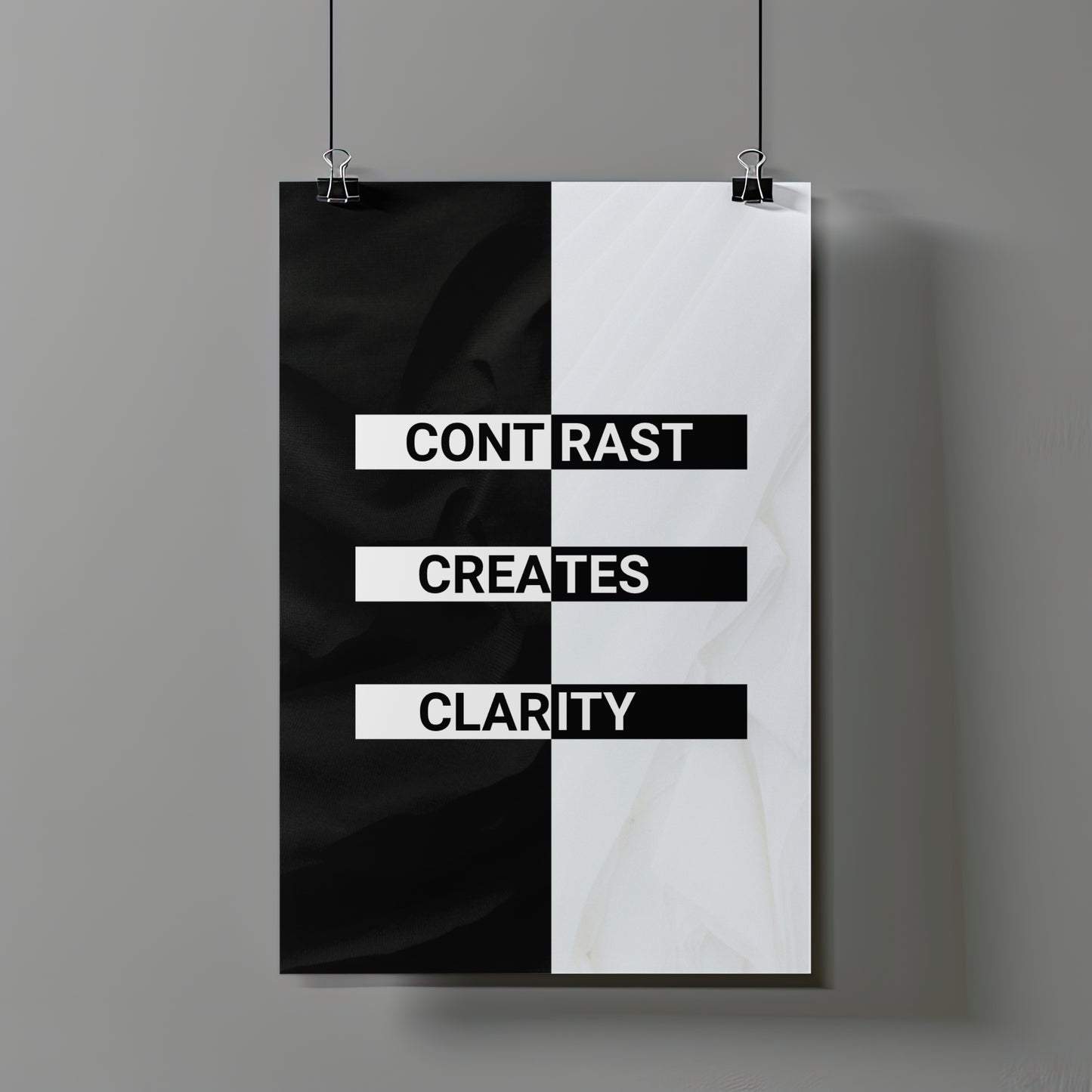 Contrast Creates Clarity Kunstdruck Poster